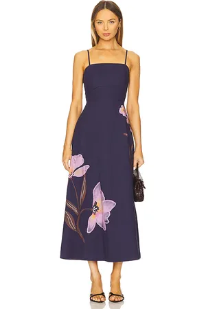Cleobella Vestido al tobillo riley en color azul marino talla M en - Navy. Talla M (también en S, XS).
