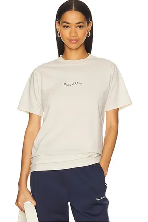 Museum of Peace and Quiet Camiseta wordmark en color ivory talla L en - Ivory. Talla L (también en M, S, XL/1X).