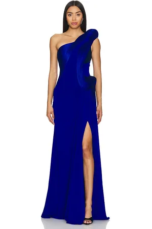 Gaurav Gupta Vestido largo the sculpted wave en color azul talla 6 en - Blue. Talla 6 (también en 8).