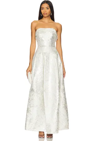 Simkhai Vestido sin tirantes de jacquard octavia en color metálico talla 2 en - Metallic Silver. Talla 2 (también en 8).