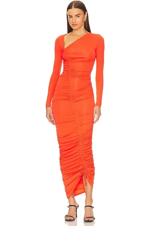 Michael Costello Vestido kylee en color naranja talla S en - Orange. Talla S (también en XS).