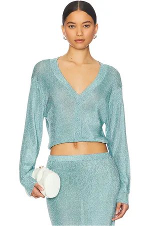 SER.O.YA Cárdigan metalizado moni en color azul talla L en - Blue. Talla L (también en M, S, XL, XS, XXS).