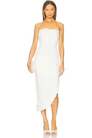 Generation Love Vestido midi zun en color talla L en - White. Talla L (también en M, S, XL, XS).