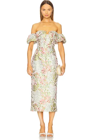 ELLIATT Vestido midi calaantha en color blush, green talla L en - Blush, Green. Talla L (también en M, S, XL, XS, XXL, XXS).