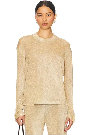 SER.O.YA Top de punto metalizado hana en color oro metálico talla L en - Metallic Gold. Talla L (también en M, S, XL, XS, XXS).