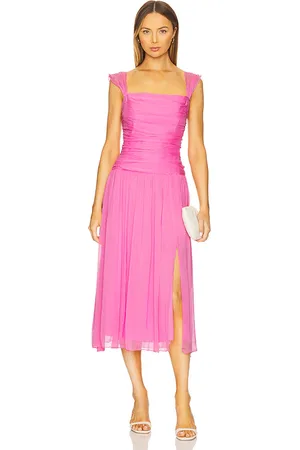 Amanda Uprichard Vestido reine en color rosado talla L en - Pink. Talla L (también en M, S, XS).