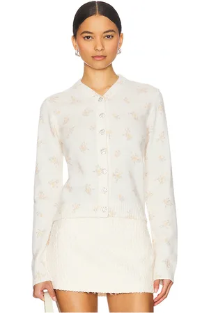 Ganni Cárdigan en color crema talla L en - Cream. Talla L (también en M, S, XS).