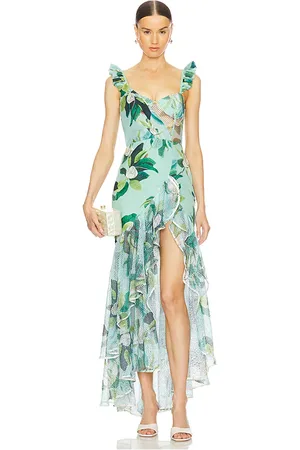PATBO Maxivestido magnolia bustier en color verde talla 0 en - Green. Talla 0 (también en 8).