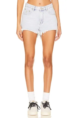 ONE TEASPOON Short de mezclilla de cintura alta bonitas en color denim claro talla 24 en - Denim-Light. Talla 24 (también en 25