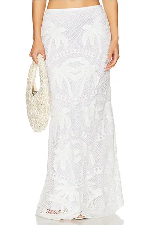 Le Superbe Falda maxi bohemia en color blanco talla L en - White. Talla L (también en M, S, XS).