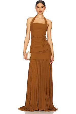 Delfi Vestido delilah en color chocolate talla L en - Chocolate. Talla L (también en M, S, XL, XS).