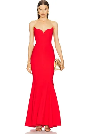 Michael Costello Vestido largo billie en color talla M en - Red. Talla M (también en S).
