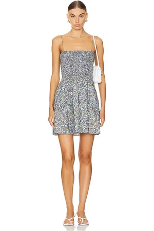 FAITHFULL THE BRAND Vestido josa en color azul talla L en - Blue. Talla L (también en S).