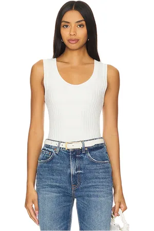 VERONICA BEARD Camiseta tirantes sandra en color blanco talla M en - White. Talla M (también en S).