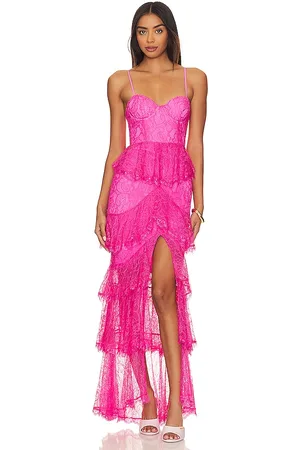 MAJORELLE Vestido largo zelda en color rosado talla S en - Pink. Talla S (también en XL).