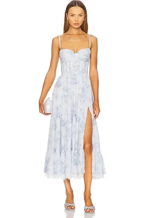 V. Chapman Vestido largo lara en color bebe azul talla 2 en - Baby Blue. Talla 2 (también en 8).