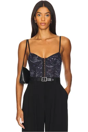 Free People Body intimately fp printed night rhythm en color negro talla L en - Black. Talla L (también en M, S, XL, XS