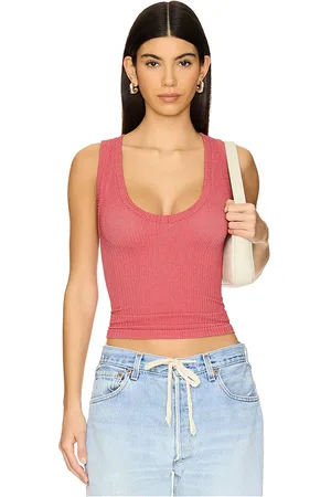 Free People Top sin mangas intimately fp clean slate en color rojo talla L en - Red. Talla L (también en M, S, XL, XS).