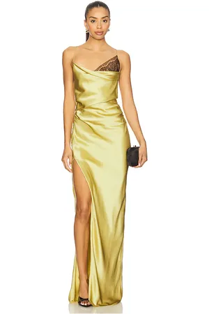 The Sei Vestido con cuello vuelto y encaje en color amarillo talla 0 en - Yellow. Talla 0 (también en 2, 4, 6, 8).