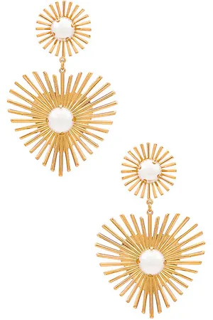 8 Other Reasons Pendiente de gota de perla en color oro metálico talla all en - Metallic Gold. Talla all.