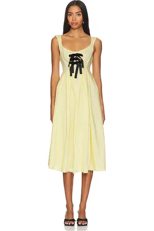yuhan wang Vestido en color limon talla M en - Lemon. Talla M (también en S).