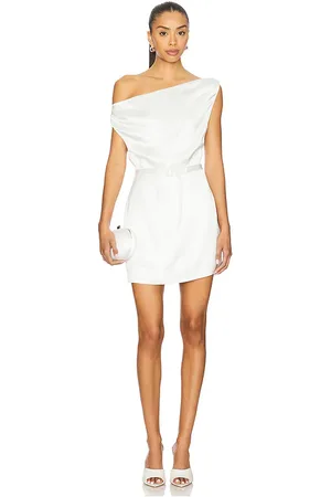 SANS FAFF Vestido largo con hombro descubierto parker en color talla L en - White. Talla L (también en M, S, XL, XS).