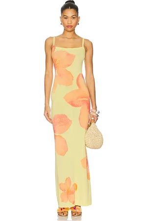 Lovers And Friends Vestido abi en color amarillo talla L en - Yellow. Talla L (también en M, S, XL, XS).