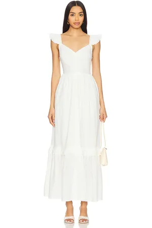 Cleobella Maxivestido nica en color blanco talla L en - White. Talla L (también en M, S, XL, XS).