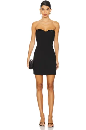 Misha Minivestido sin tirantes damaris en color talla L en - Black. Talla L (también en S).