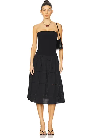WeWoreWhat Vestido midi dress en color negro talla L en - Black. Talla L (también en M, S, XL, XS, XXS).