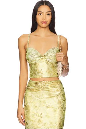 GCDS Printed lame top en color talla L en - Green. Talla L (también en M, S, XS).