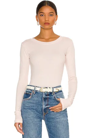 LA Made Long sleeve crew neck top en color ivory talla S en - Ivory. Talla S (también en XL).