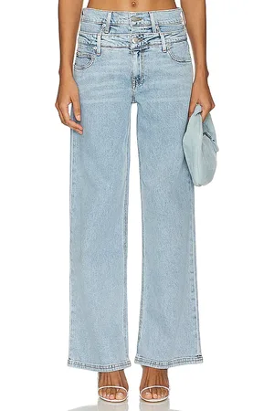 Simkhai Pierna ancha con doble cinturilla kove en color denim claro talla 26 en - Denim-Light. Talla 26 (también en 27).