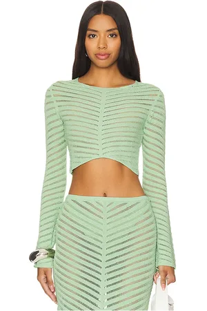 DEVON WINDSOR Raya top en color hierbabuena talla S en - Mint. Talla S (también en XS).