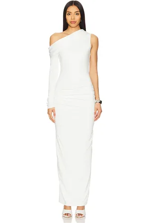 superdown Vestido skylar en color talla L en - White. Talla L (también en M, S, XL, XS, XXS).