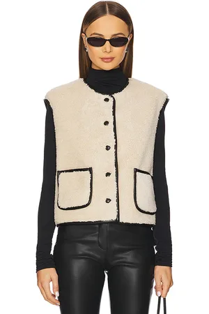 WeWoreWhat Chaleco reversible en color ivory talla XS en - Ivory. Talla XS (también en XXS).