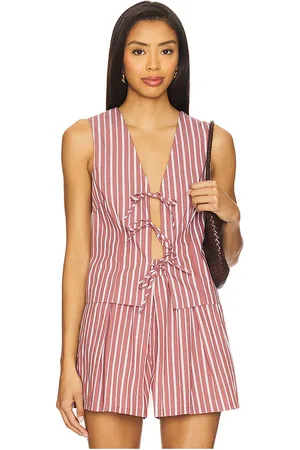 Steve Madden Top sin mangas aliza en color rubor talla L en - Blush. Talla L (también en M, S, XS).