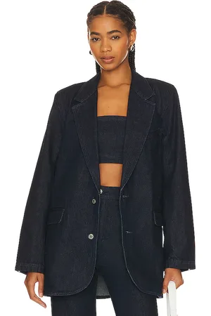 GRLFRND Sloane denim blazer en color negro talla S en - Black. Talla S (también en XXS).