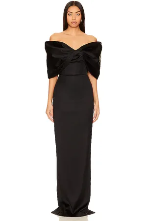 Sau Lee Vestido largo paloma en color talla 0 en - Black. Talla 0 (también en 00, 2).
