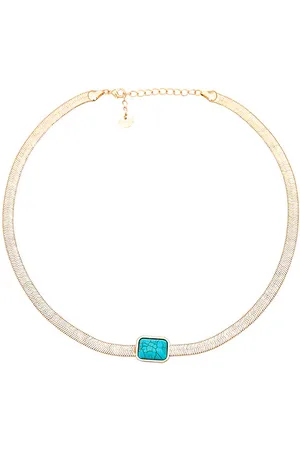 BRACHA Collar turkesa en color oro metálico talla all en - Metallic Gold. Talla all.