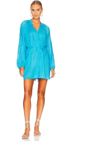 FAITHFULL THE BRAND Vestido lucita en color azul cerceta talla M en - Teal. Talla M (también en S).