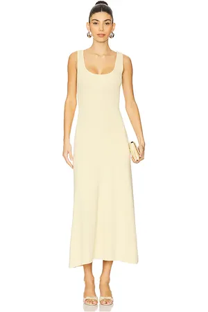 WeWoreWhat Vestido midi dress en color crema talla L en - Cream. Talla L (también en M, S, XL, XS, XXS).
