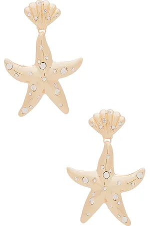 8 Other Reasons Pendientes starfish en color oro metálico talla all en - Metallic Gold. Talla all.