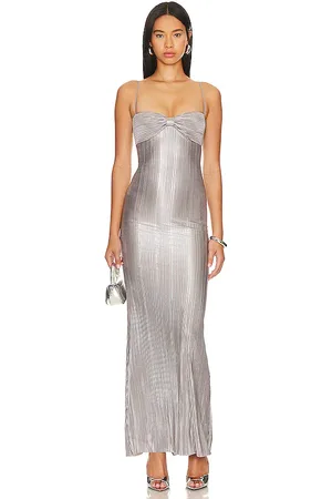 Lovers And Friends Vestido largo mya en color plateado metálico talla L en - Metallic Silver. Talla L (también en M).