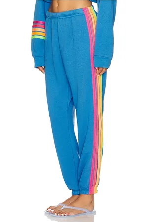 AVIATOR NATION Pantalón deportivo 5 stripe en color azul talla L en - Blue. Talla L (también en M, S, XS).