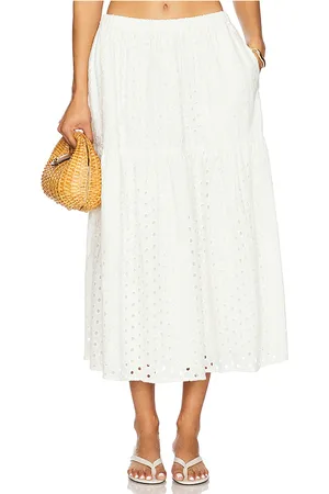 ASTR Falda midi nalley en color talla L en - White. Talla L (también en M, S, XS).