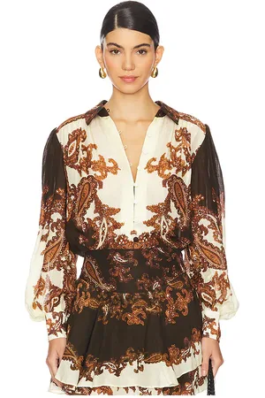 HEMANT AND NANDITA Camisa boho en color marrón talla XL en - Brown. Talla XL (también en L).