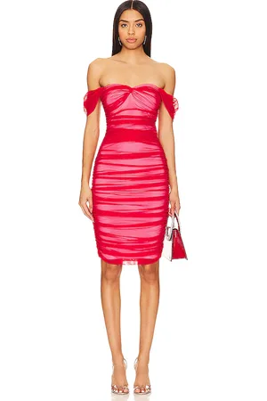 Norma Kamali Vestido midi walter en color rojo talla XS en - Red. Talla XS (también en XXS).