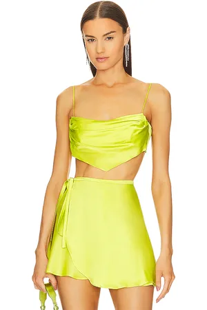Amanda Uprichard Top anneli en color amarillo talla S en - Yellow. Talla S (también en XS).