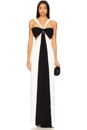 SANS FAFF Vestido largo elizabeth bowed en color talla S en - White. Talla S (también en XS).